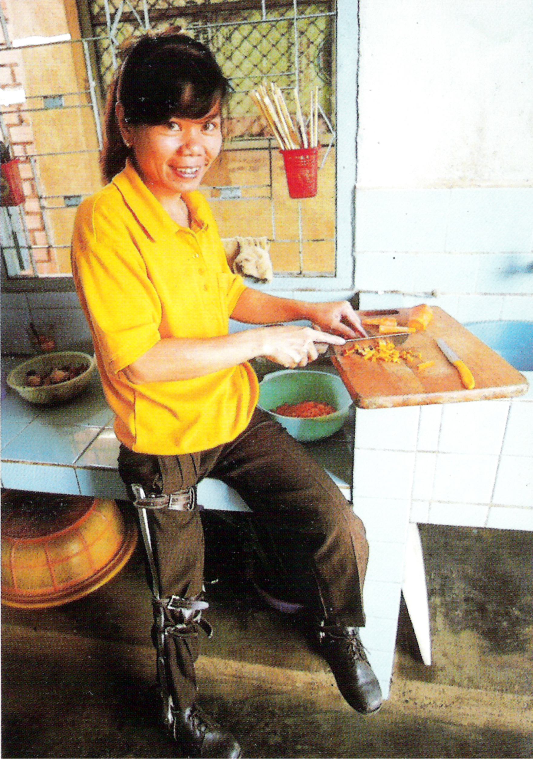 Handicapped girl supported by FAVAD